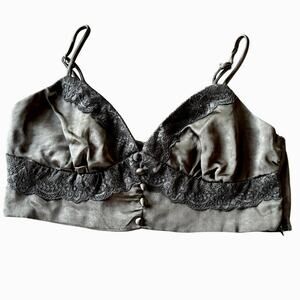Princess Polly Black Victorian Top Corset Style Lacy Sexy Bralette Size 8